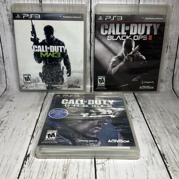 PS3 Call of Duty Black Ops II Call of Duty Modern Warfare 3 Ghosts Activision - Picture 1 of 11